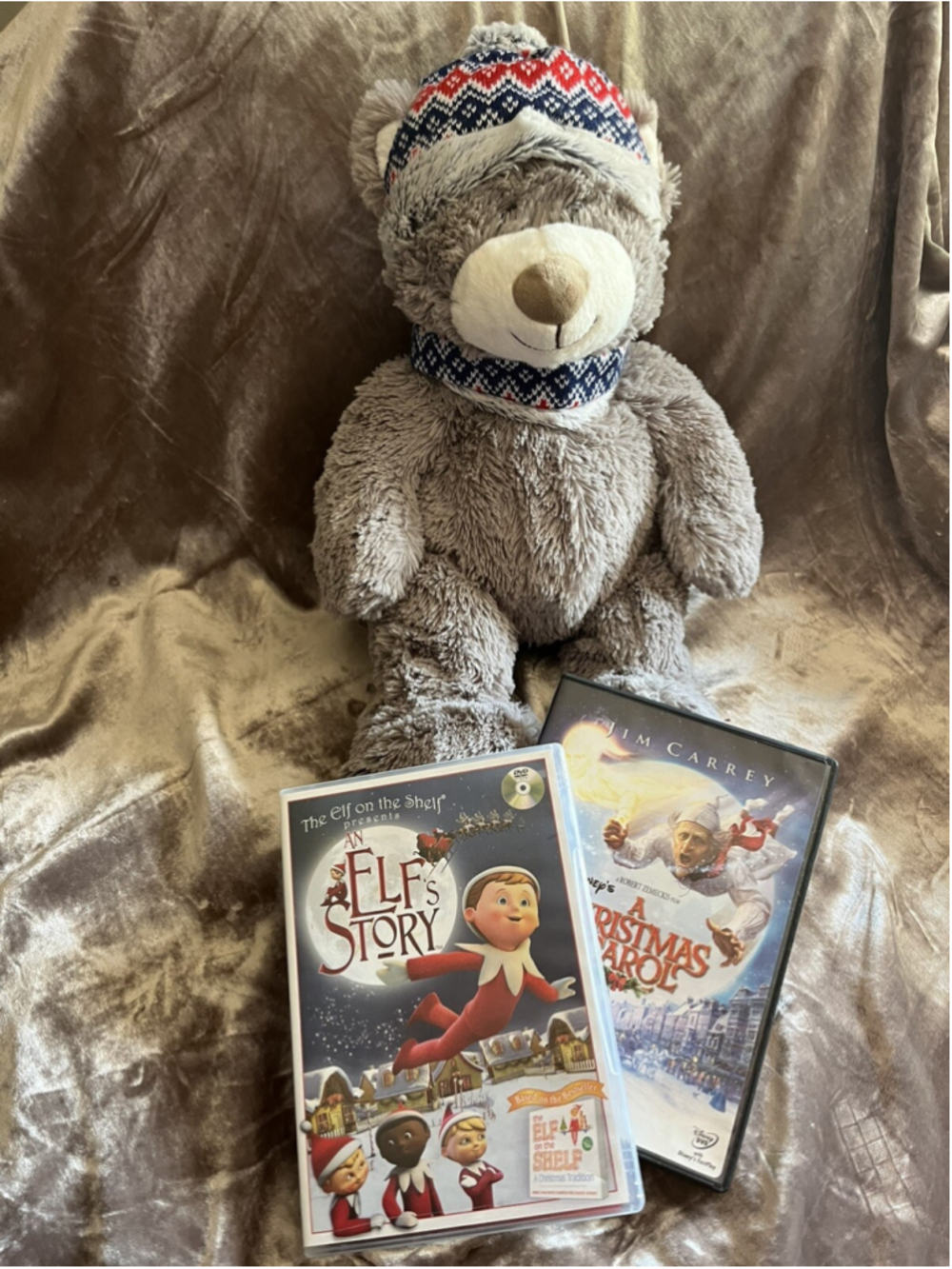St. Jude Harper Bear Plush Teddy Gentle Treasures Nordic Beanie Hat Winter Scarf